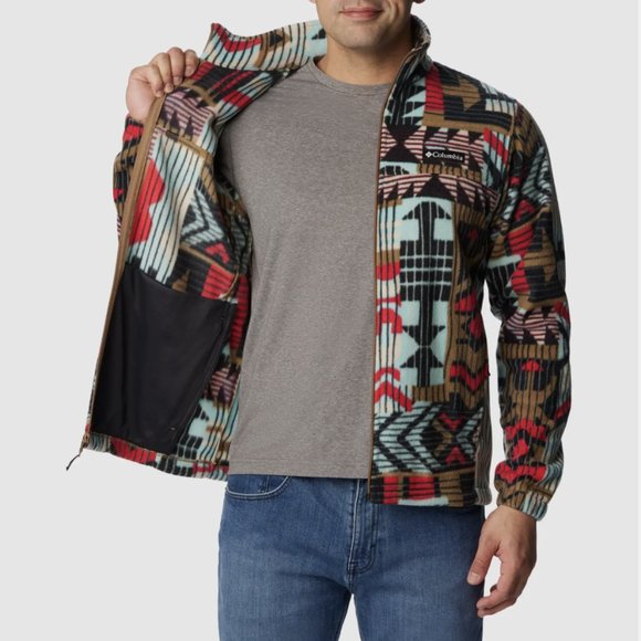 COLUMBIA RED DELTA PATHWAYS PRINTED STEENS MOUNTAIN FLEECE ZIP JACKET - Picture 5 of 5